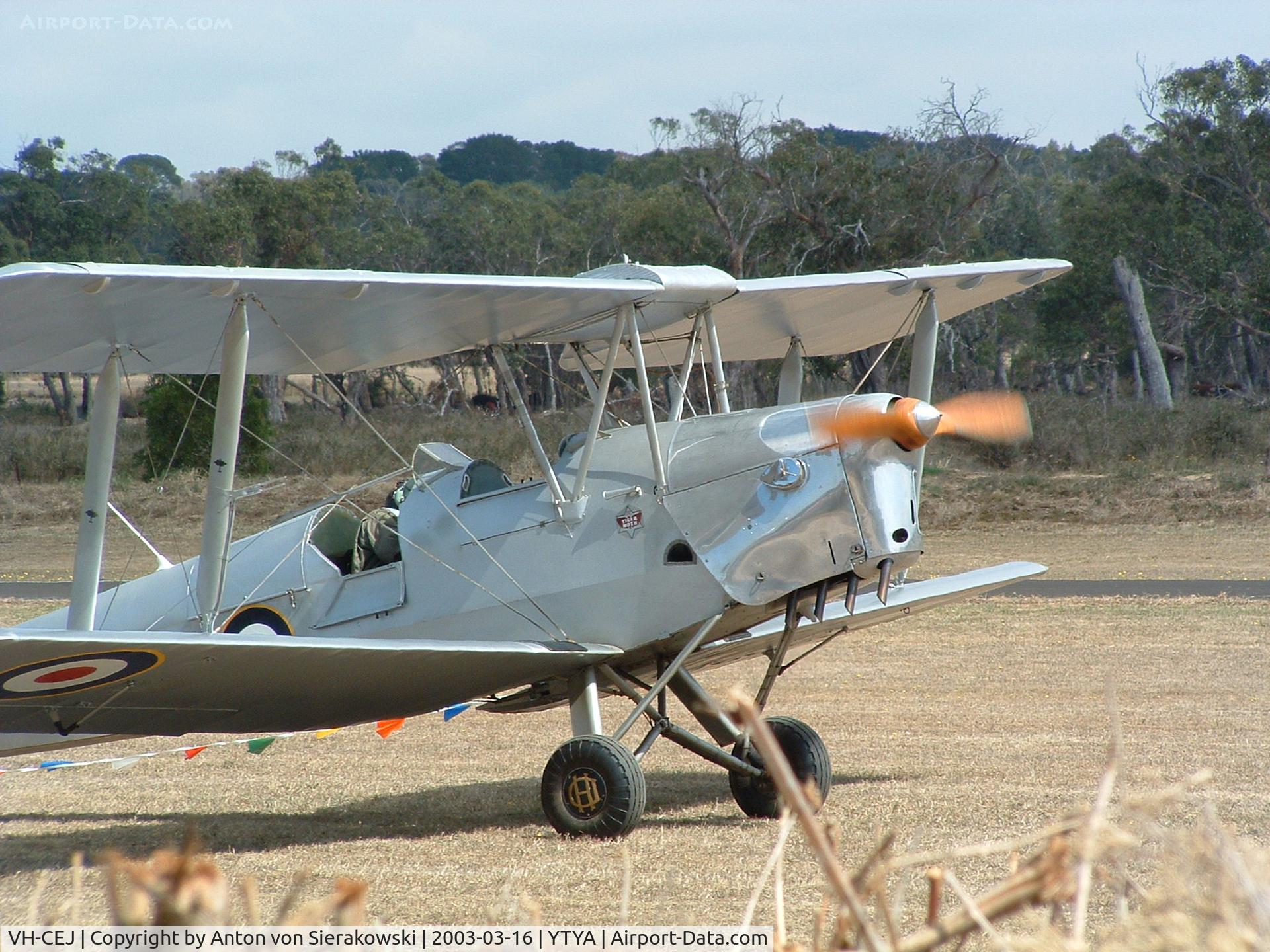VH-CEJ, 1942 De Havilland Australia DH-82A Tiger Moth C/N DHA1077, VH-CEJ @ YTYA Tyabb PAC Air Show 2003