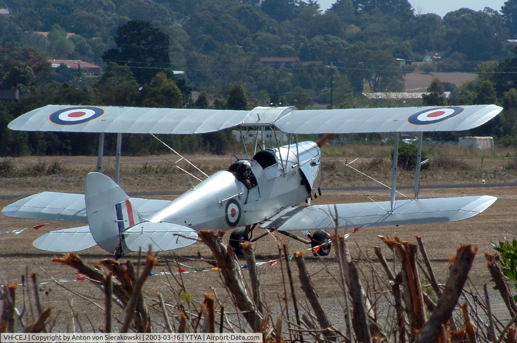 VH-CEJ, 1942 De Havilland Australia DH-82A Tiger Moth C/N DHA1077, VH-CEJ @ YTYA Tyabb PAC Air Show 2003