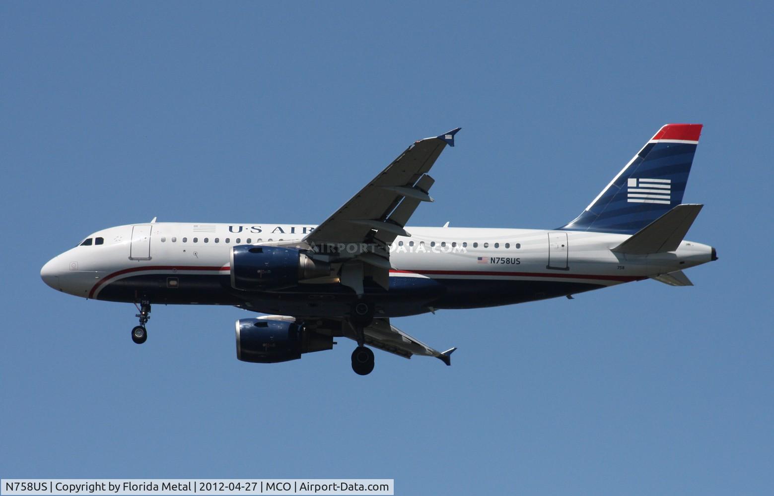 N758US, 2000 Airbus A319-112 C/N 1348, US Airways A319