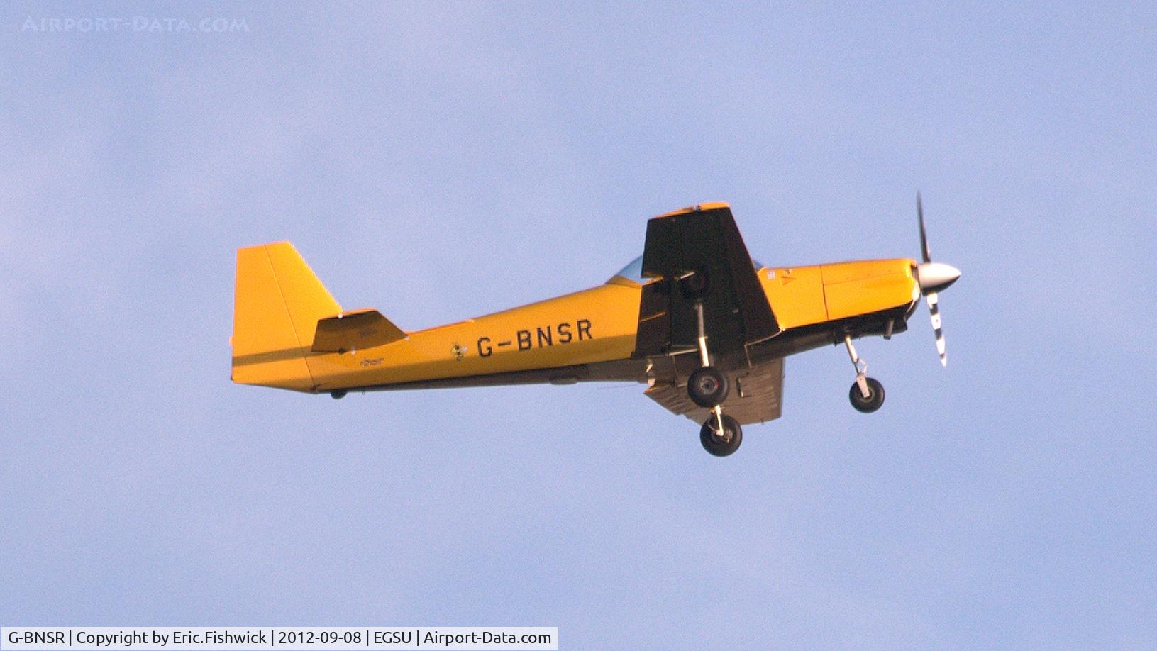 G-BNSR, 1987 Slingsby T-67M Firefly Mk2 C/N 2047, 4. G-BNSR departing The Duxford Air Show, Sept. 2012.