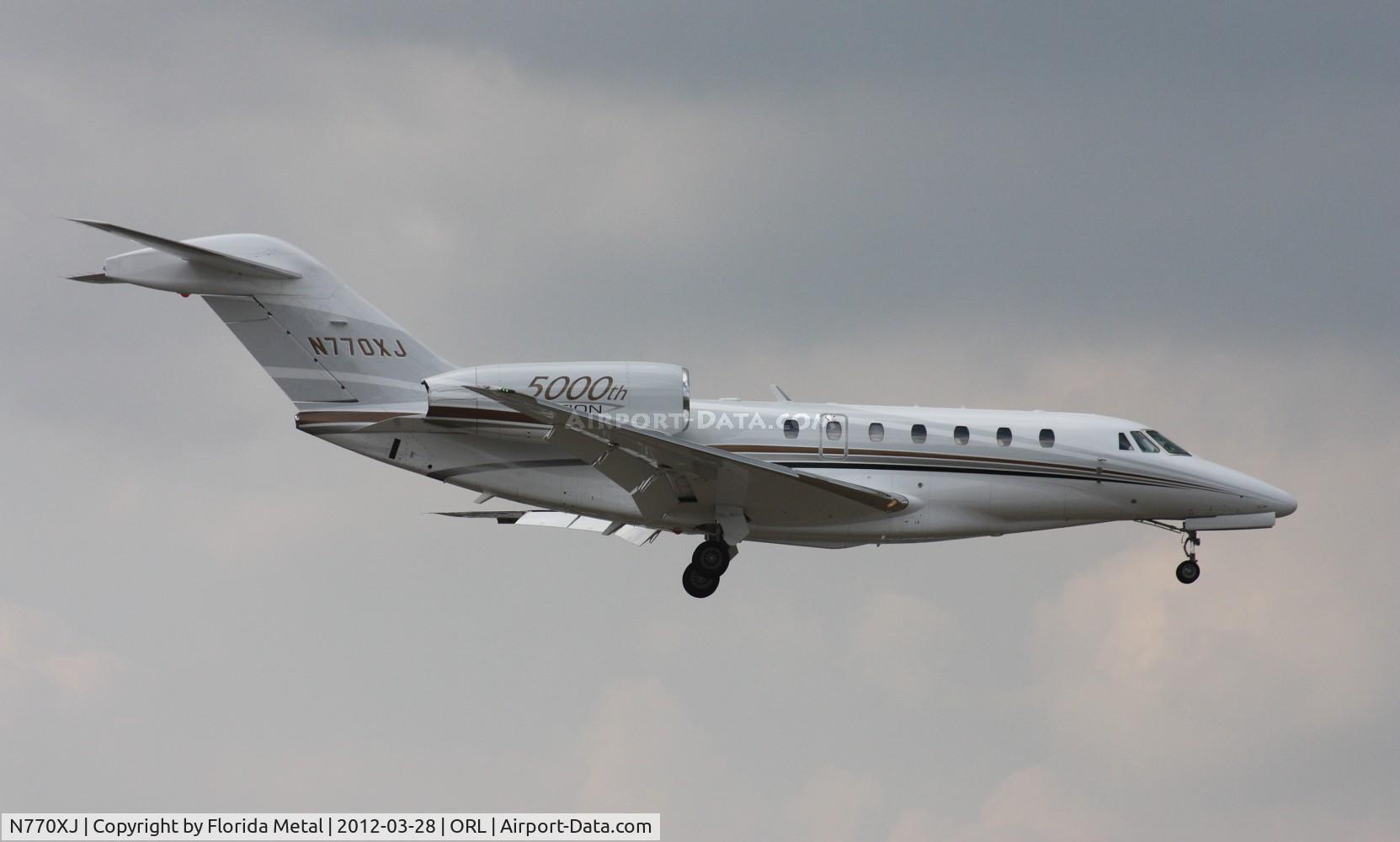 N770XJ, 2007 Cessna 750 Citation X C/N 750-0270, 5,000th Citation markings