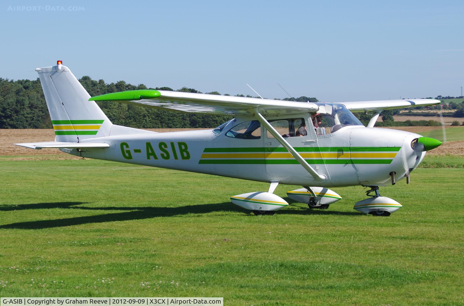 G-ASIB, 1963 Reims Cessna F172D C/N 0006, Just landed.