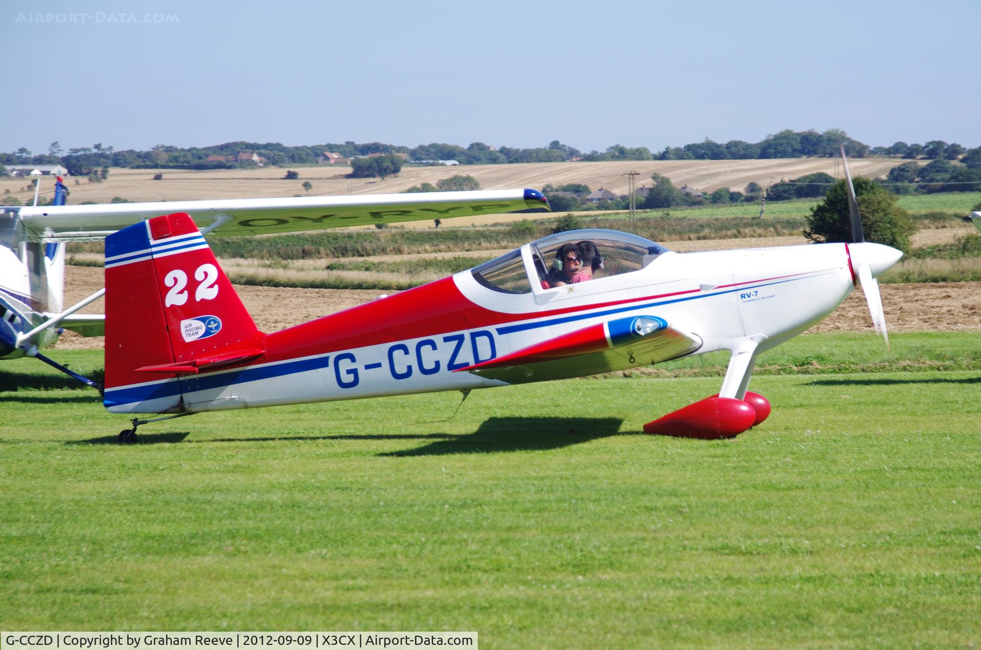 G-CCZD, 2004 Vans RV-7 C/N PFA 323-14087, Just landed.