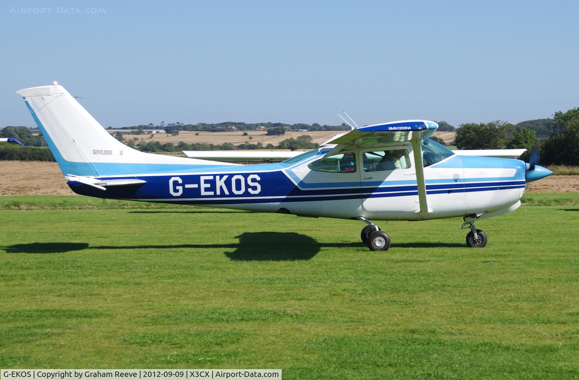G-EKOS, 1978 Reims FR182 Skylane RG C/N 0017, Just landed.