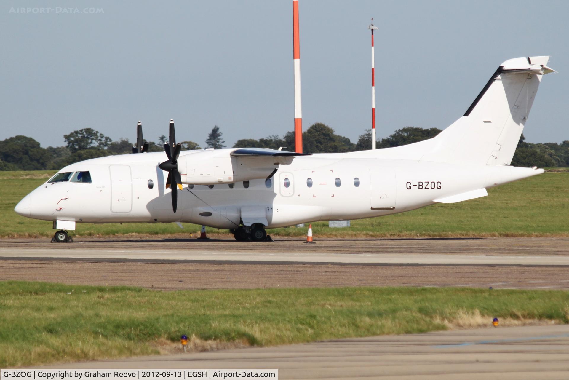 G-BZOG, 1998 Dornier 328-100 C/N 3088, Parked in the sun.
