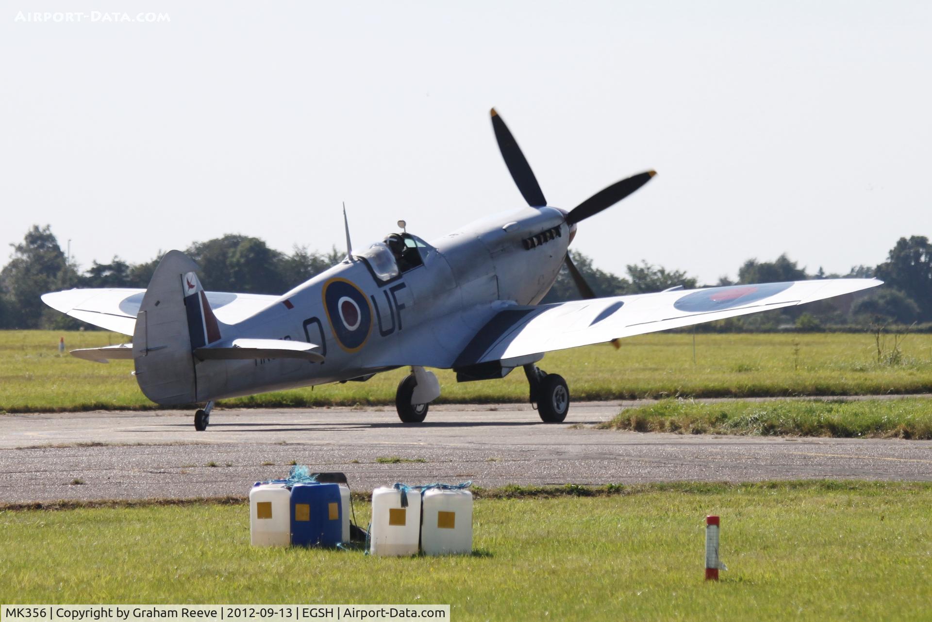 MK356, 1944 Supermarine 361 Spitfire LF.IXc C/N CBAF.IX.1561, Departing.
