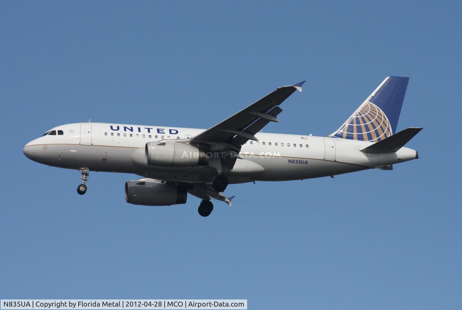 N835UA, 2001 Airbus A319-131 C/N 1426, United A319