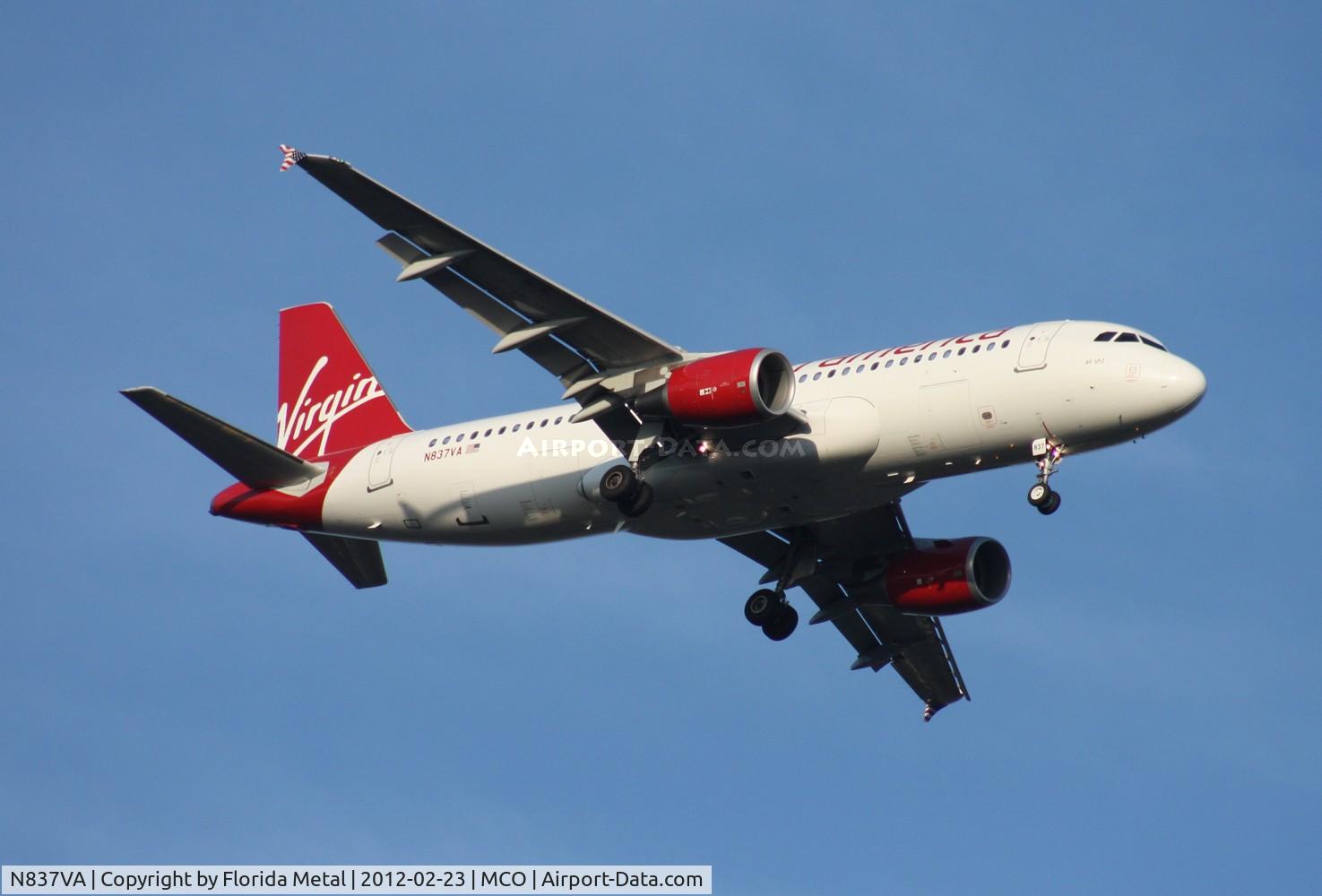 N837VA, 2010 Airbus A320-214 C/N 4558, Virgin America A320