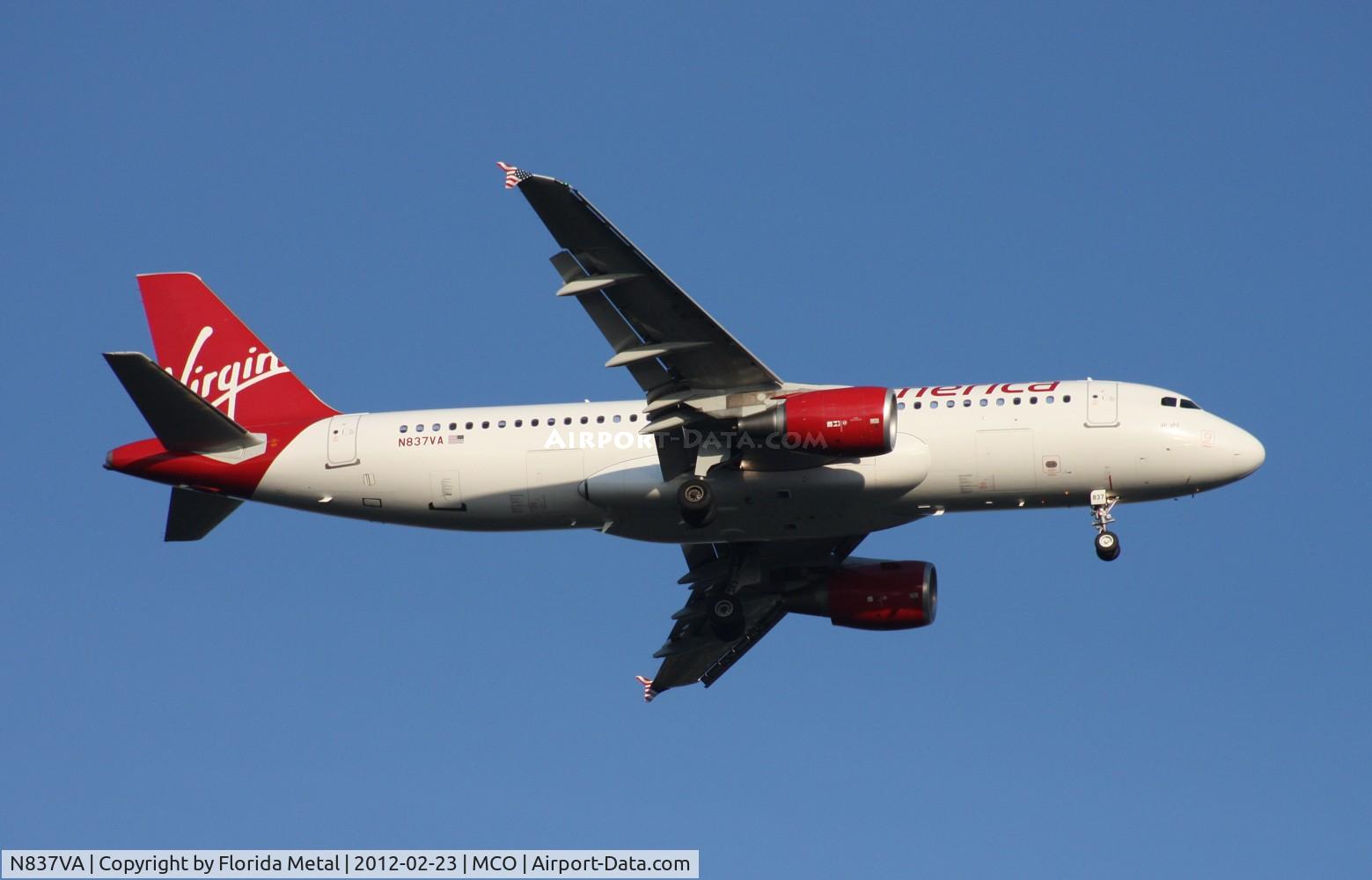 N837VA, 2010 Airbus A320-214 C/N 4558, Virgin America A320
