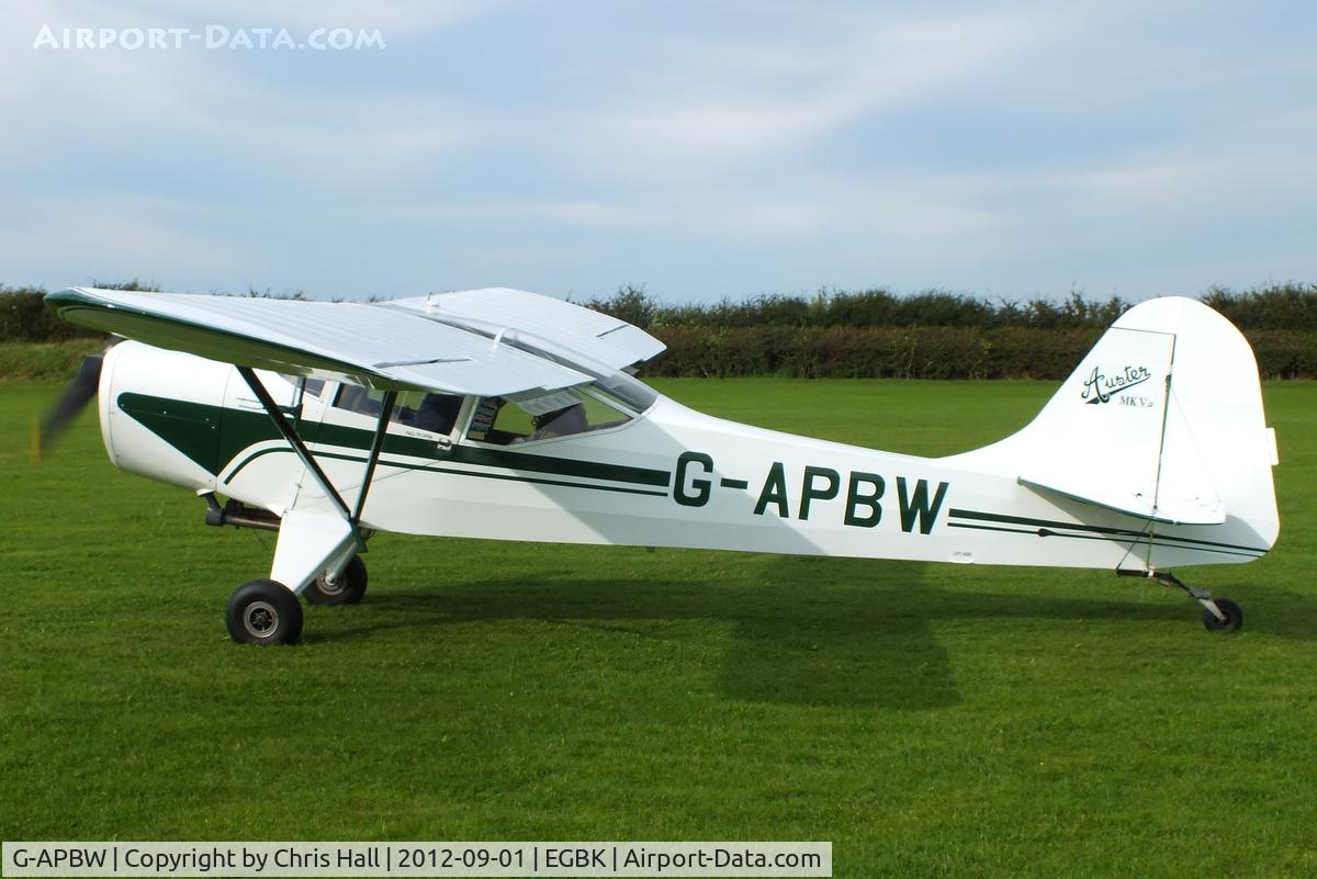 G-APBW, 1957 Auster 5A C/N 3405, at the at the LAA Rally 2012, Sywell