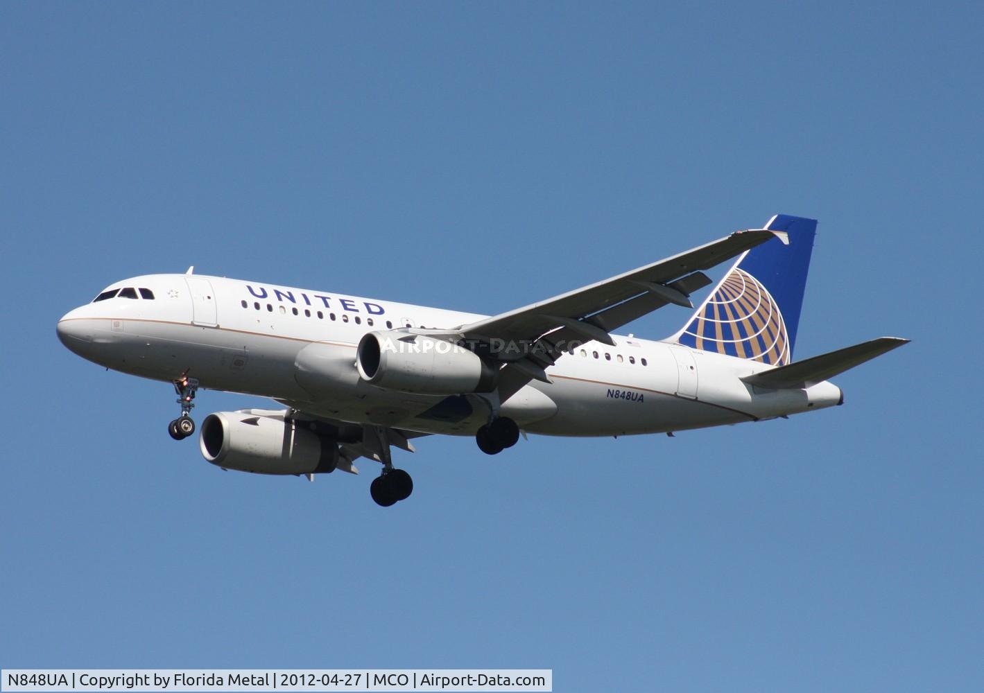 N848UA, 2002 Airbus A319-131 C/N 1647, United A319