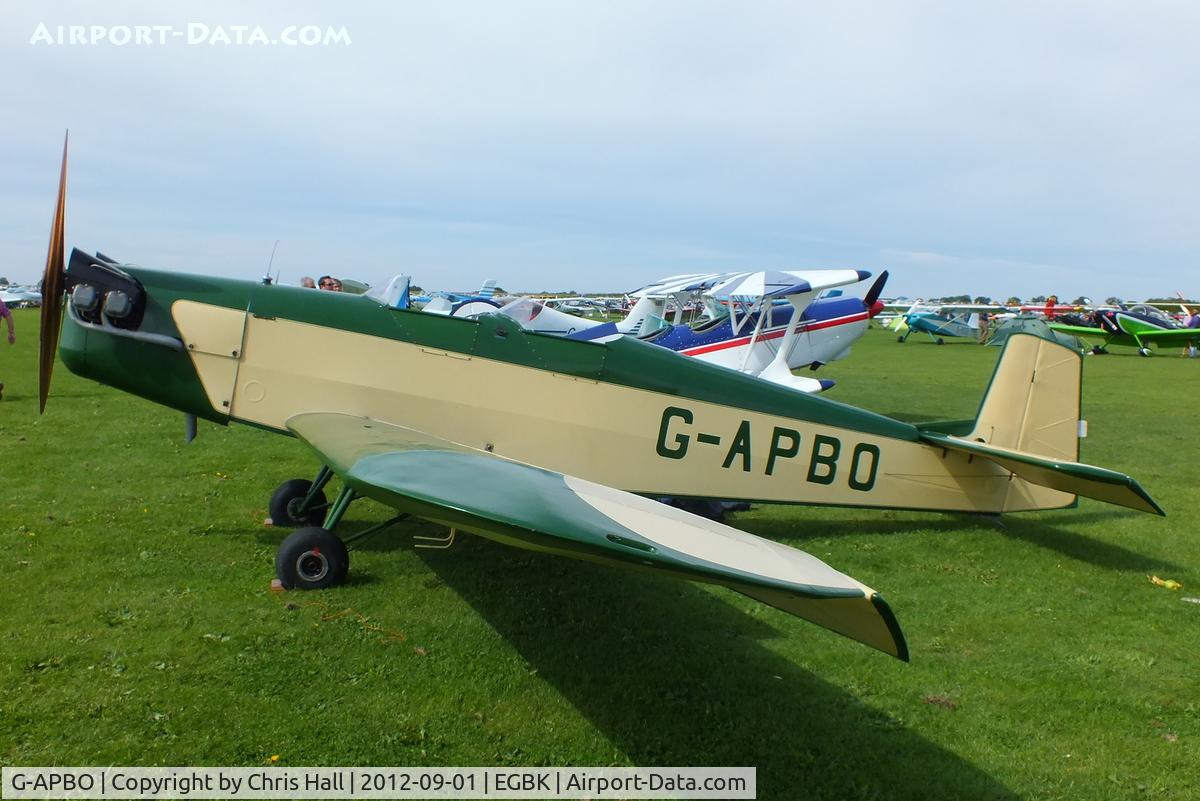 G-APBO, 1960 Druine D-5 Turbi C/N PFA 229, at the at the LAA Rally 2012, Sywell