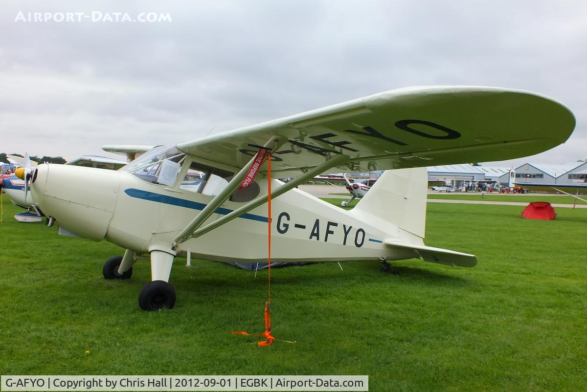 G-AFYO, 1939 Stinson HW-75 C/N 7039, at the at the LAA Rally 2012, Sywell
