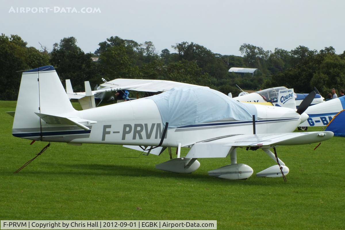 F-PRVM, 1999 Vans RV-6A C/N 24431, at the at the LAA Rally 2012, Sywell
