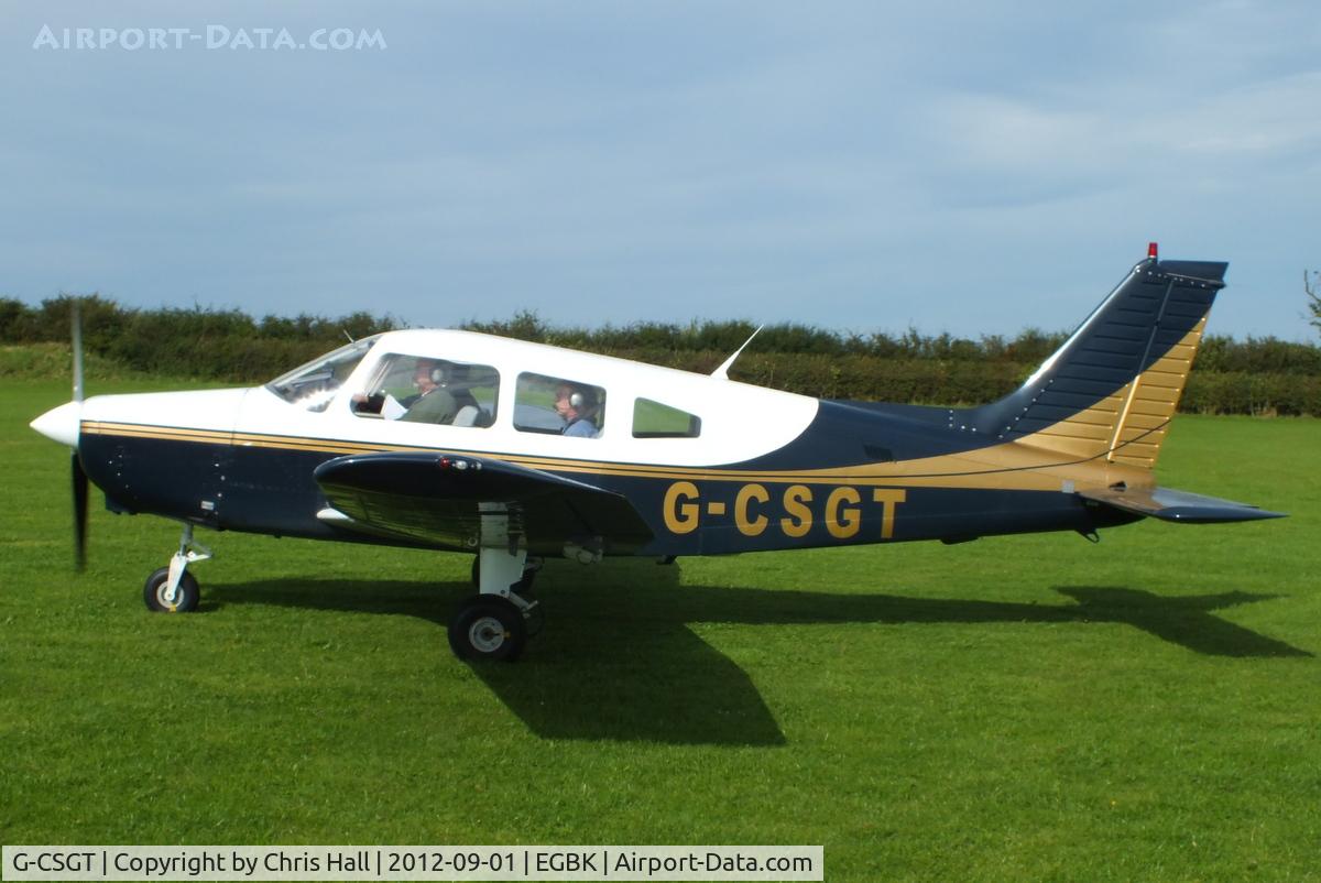 G-CSGT, 1988 Piper PA-28-161 Cherokee Warrior II C/N 2816069, at the at the LAA Rally 2012, Sywell