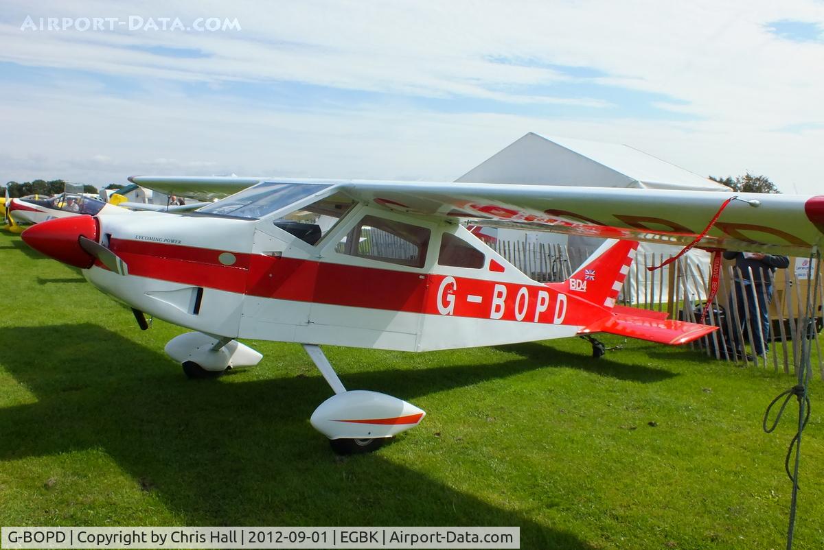 G-BOPD, 1974 Bede BD-4 C/N 632, at the at the LAA Rally 2012, Sywell