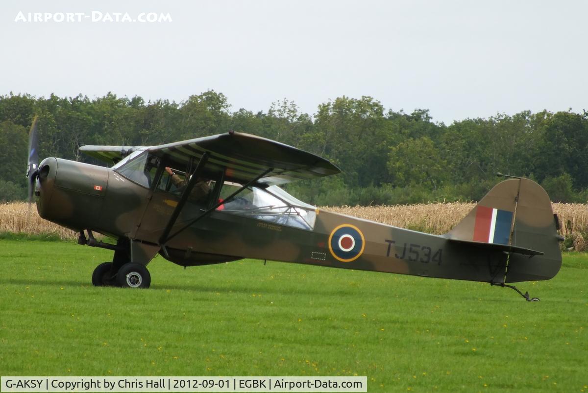 G-AKSY, 1944 Taylorcraft J Auster 5 C/N 1567, at the at the LAA Rally 2012, Sywell