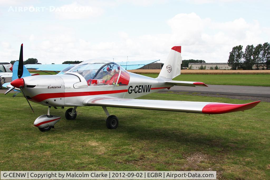 G-CENW, 2007 Aerotechnik EV-97 Eurostar C/N PFA 315-14612, Aerotechnik EV-97 Eurostar at The Real Aeroplane Club's Wings & Wheels weekend, Breighton Airfield, September 2012.