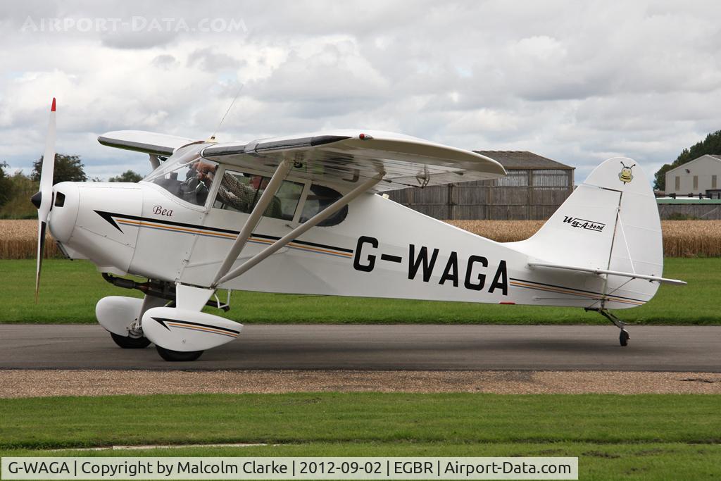 G-WAGA, 1987 Wag-Aero Wag-a-Bond C/N PFA 137-10886, Wag-Aero Wagabond at The Real Aeroplane Club's Wings & Wheels weekend, Breighton Airfield, September 2012.