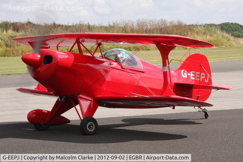 G-EEPJ, 1991 Pitts S-1S Special C/N PFA 009-11557, Pitts S-1S at The Real Aeroplane Club's Summer Madness Fly-In, Breighton Airfield, August 2012.