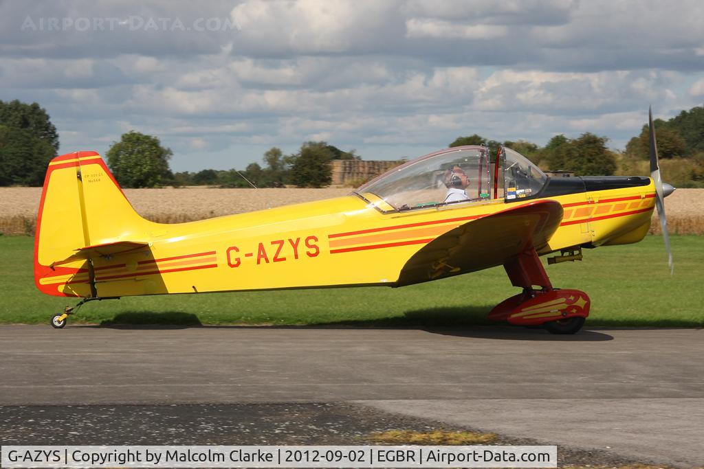 G-AZYS, 1961 Scintex CP-301C-1 Emeraude C/N 568, Scintex CP-301C-1 Emeraude at The Real Aeroplane Club's Wings & Wheels weekend, Breighton Airfield, September 2012.