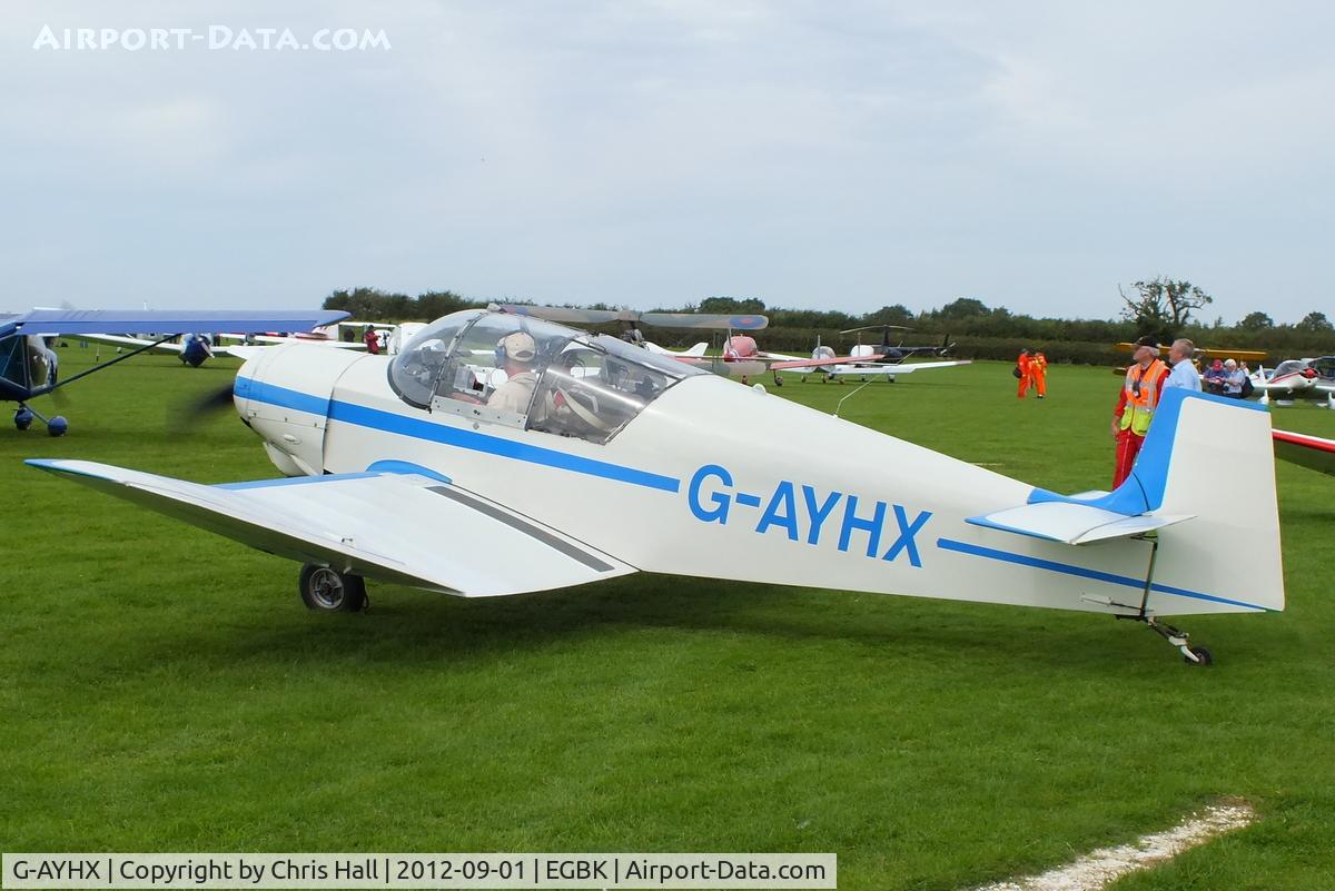 G-AYHX, 1958 SAN Jodel D-117A C/N 903, at the at the LAA Rally 2012, Sywell