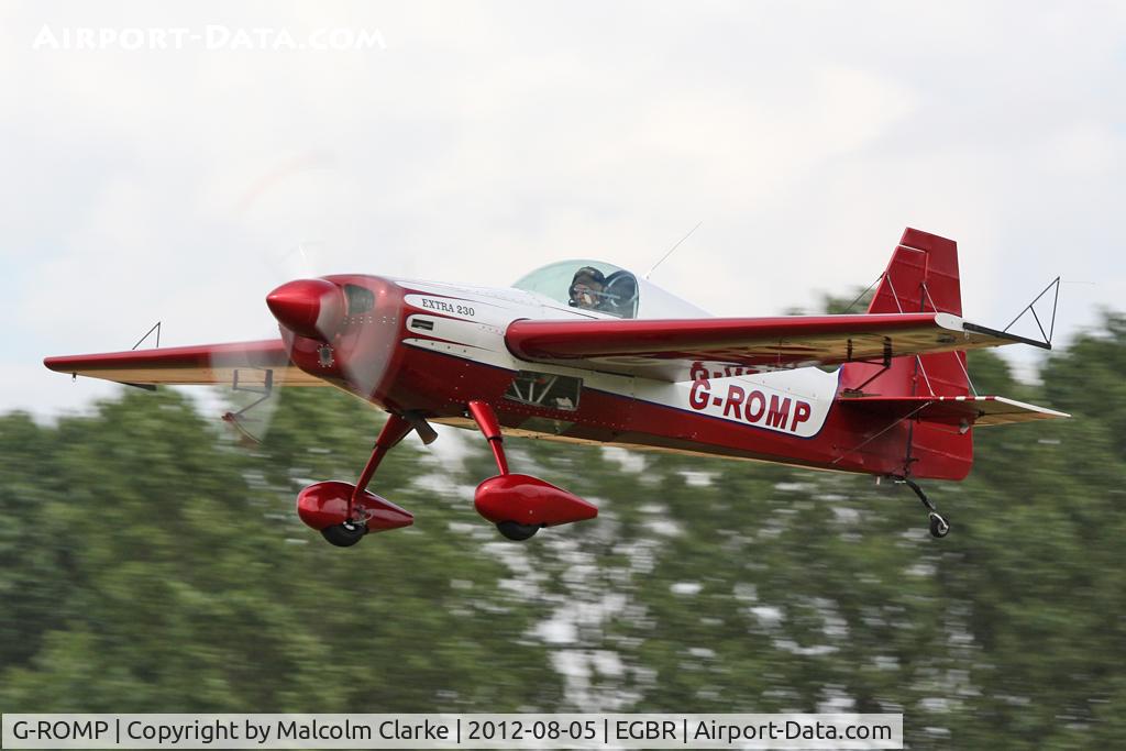 G-ROMP, 1987 Extra EA-230H C/N 001, Extra 230H at The Real Aeroplane Club's Summer Madness Fly-In, Breighton Airfield, August 2012.