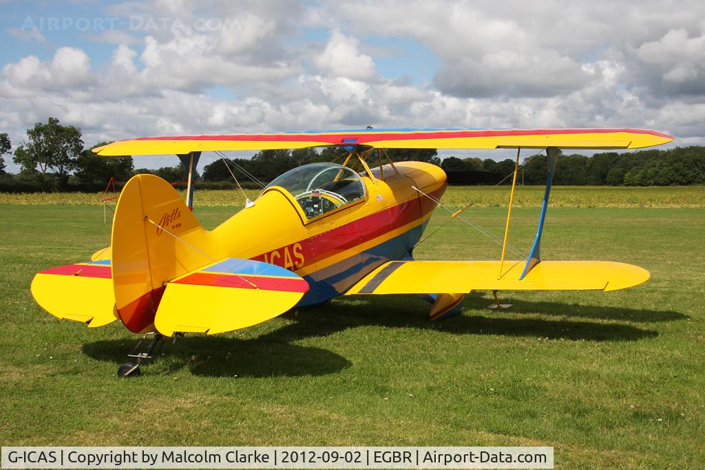 G-ICAS, 1996 Aviat Pitts S-2B Special C/N 5344, Aviat Pitts S-2B at The Real Aeroplane Company's Wings & Wheels Weekend, Breighton Airfield, September 2nd 2012.