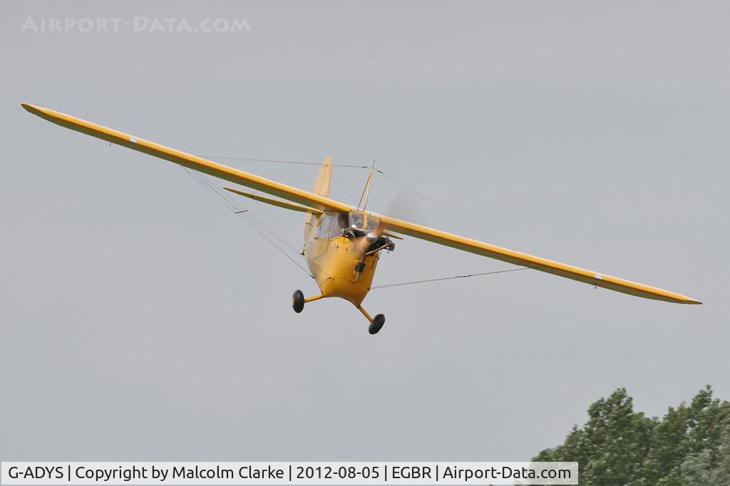 G-ADYS, 1935 Aeronca C-3 C/N A-600, Aeronca C3 at The Real Aeroplane Company's Summer Madness Fly-In, Breighton Airfield, August 2012.