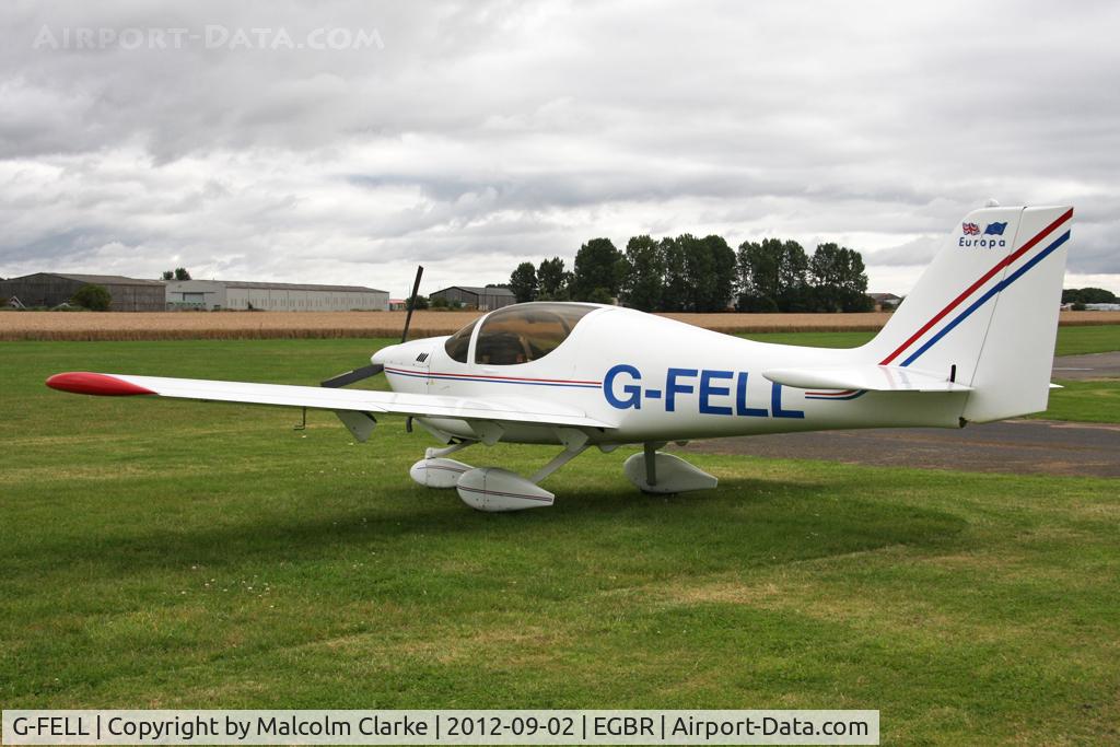 G-FELL, 1998 Europa XS Tri-Gear C/N PFA 247-13208, Europa XS at The Real Aeroplane Company's Summer Madness Fly-In, Breighton Airfield, August 2012.