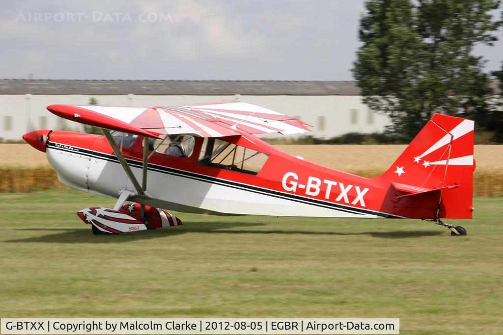 G-BTXX, 1980 Bellanca 8KCAB Decathlon C/N 595-80, Bellanca 8KCAB at The Real Aeroplane Club's Summer Madness Fly-In, Breighton Airfield, August 2012.