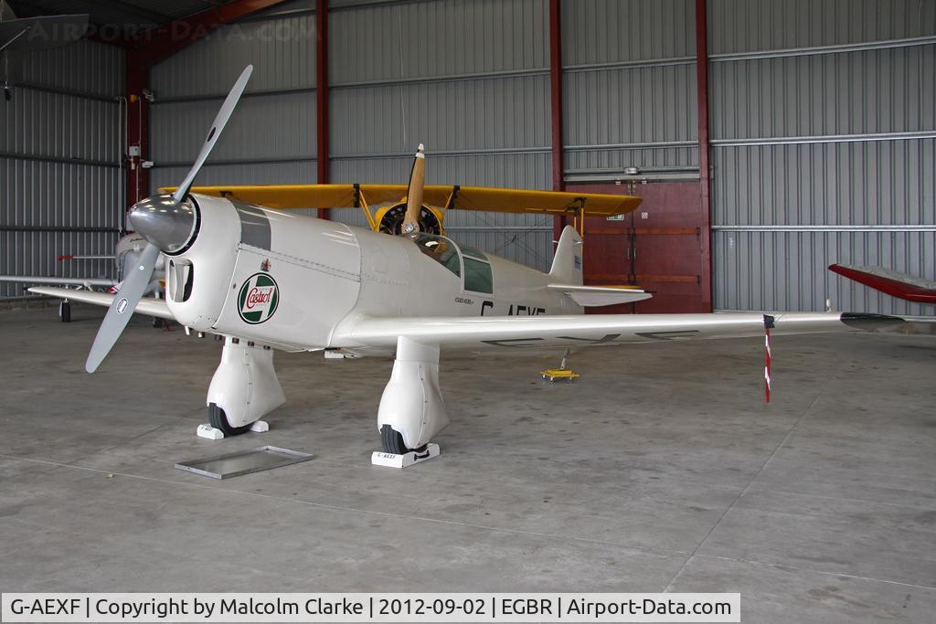 G-AEXF, 1936 Percival E-2H Mew Gull C/N E22, Percival P-6 Mew Gull (Replica) at The Real Aeroplane Club's Wings & Wheels weekend, Breighton Airfield, September 2012.