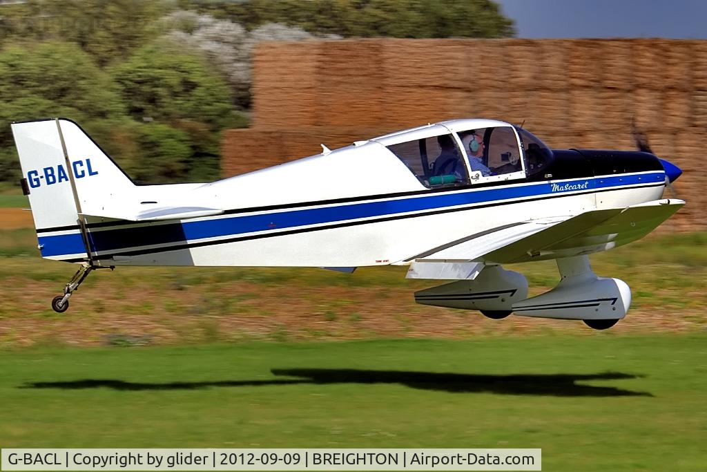 G-BACL, 1963 SAN Jodel D-150 Mascaret C/N 31, Brisk crosswind from the right to contend with