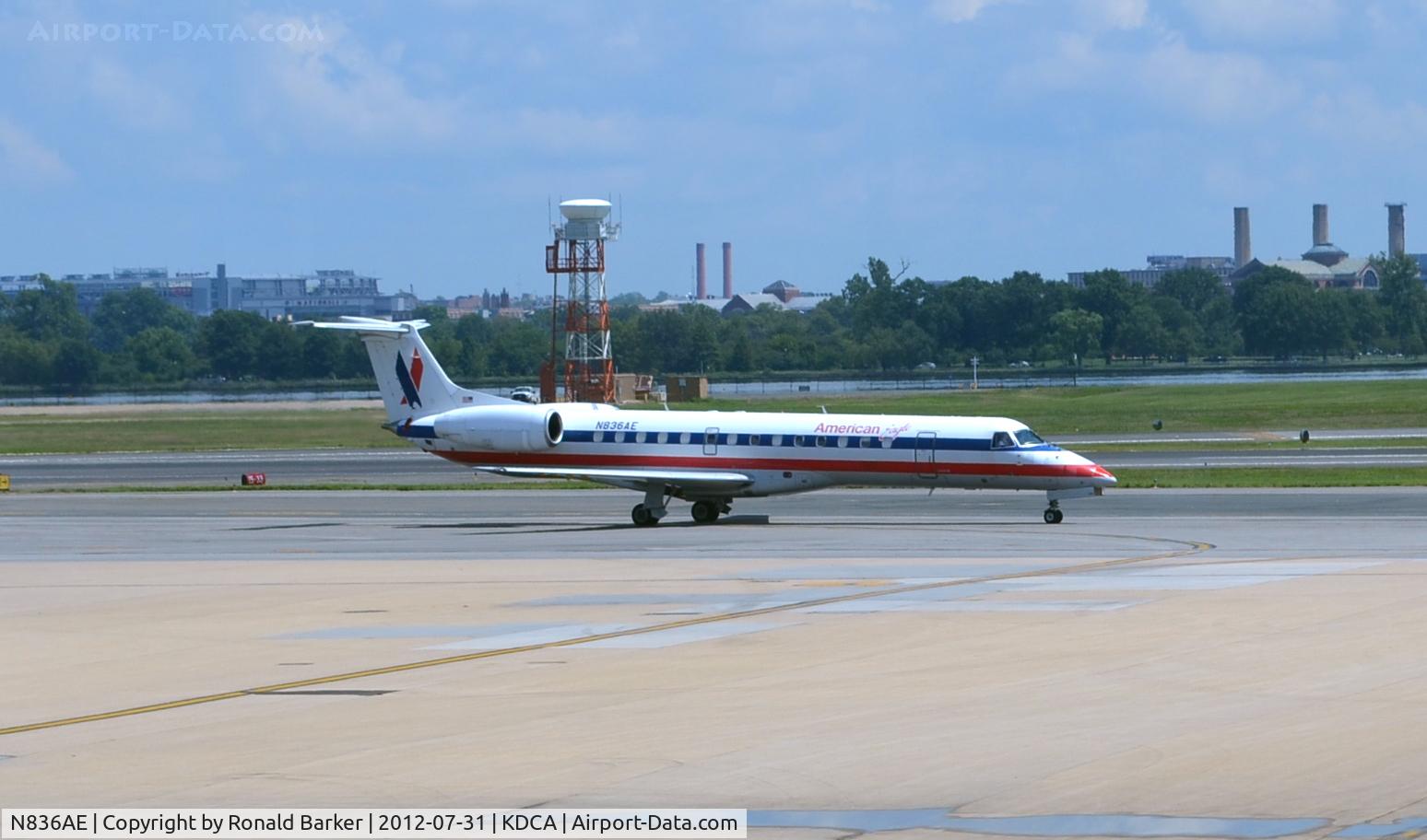 N836AE, 2002 Embraer ERJ-140LR (EMB-135KL) C/N 145635, Taxi DCA