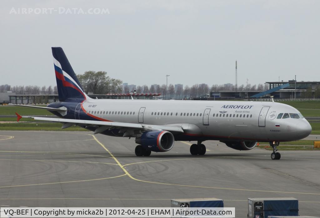 VQ-BEF, 2009 Airbus A321-211 C/N 4103, Taxiing