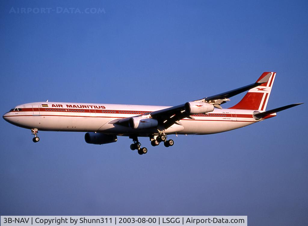 3B-NAV, 1995 Airbus A340-312 C/N 094, On landing...