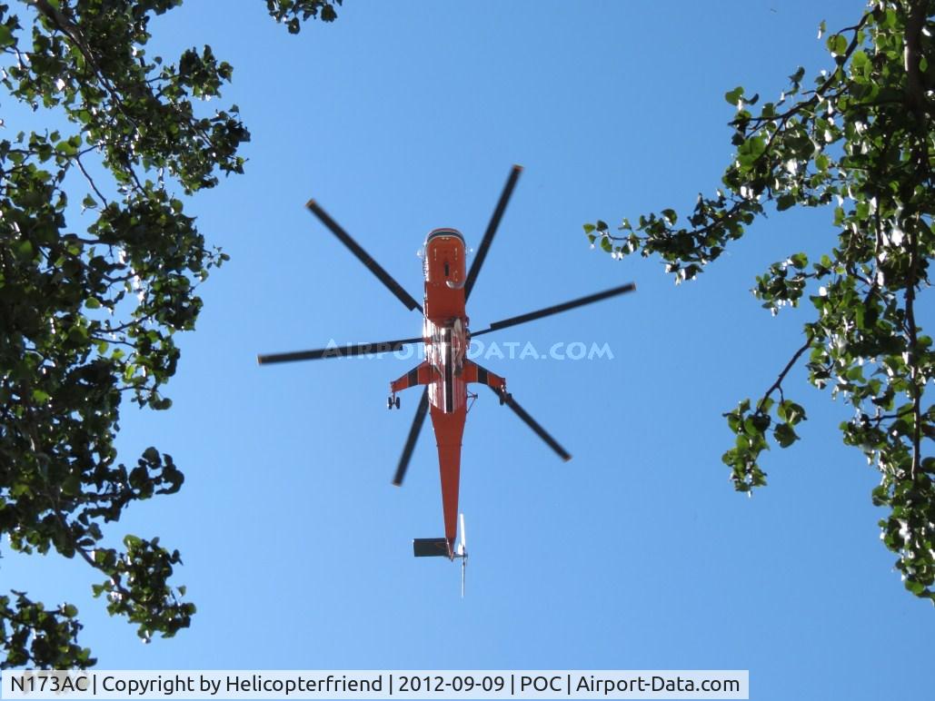 N173AC, 1967 Sikorsky S-64E C/N 64015, Straight up, hover, pivot to the right and head to the Williams Fire area