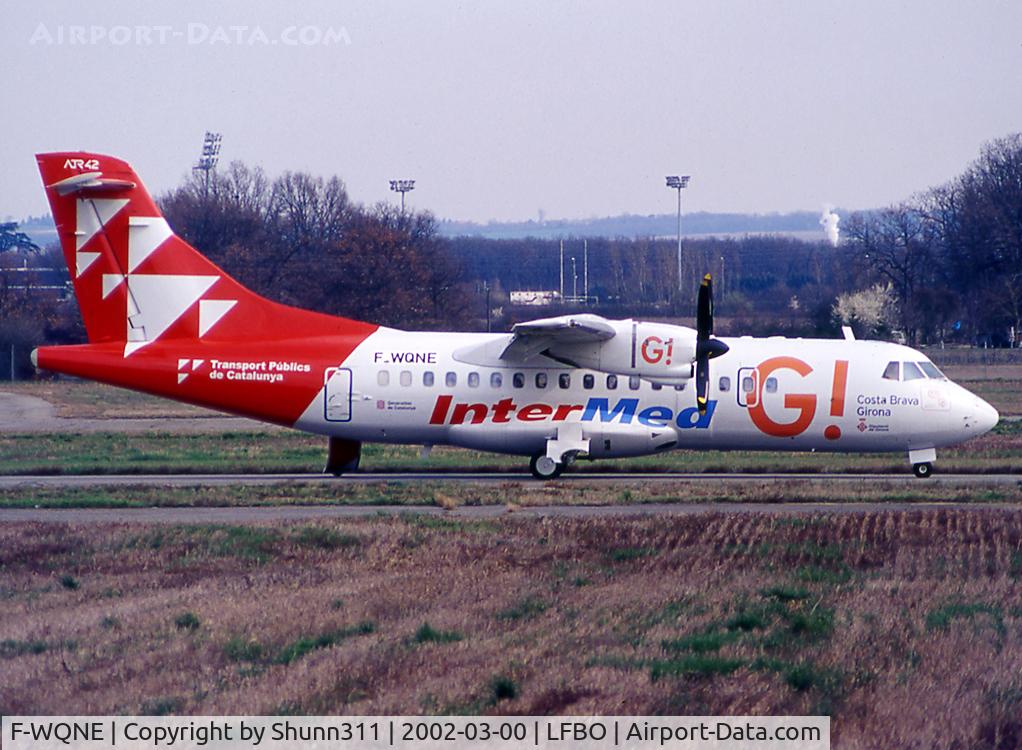 F-WQNE, 1985 ATR 42-320 C/N 003, Out of paintshop with his new c/s and new operator... To be EC-IDG