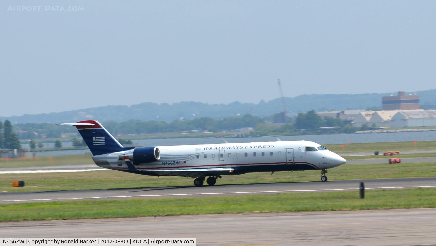 N456ZW, 2003 Bombardier CRJ-200LR (CL-600-2B19) C/N 7849, Takeoff DCA