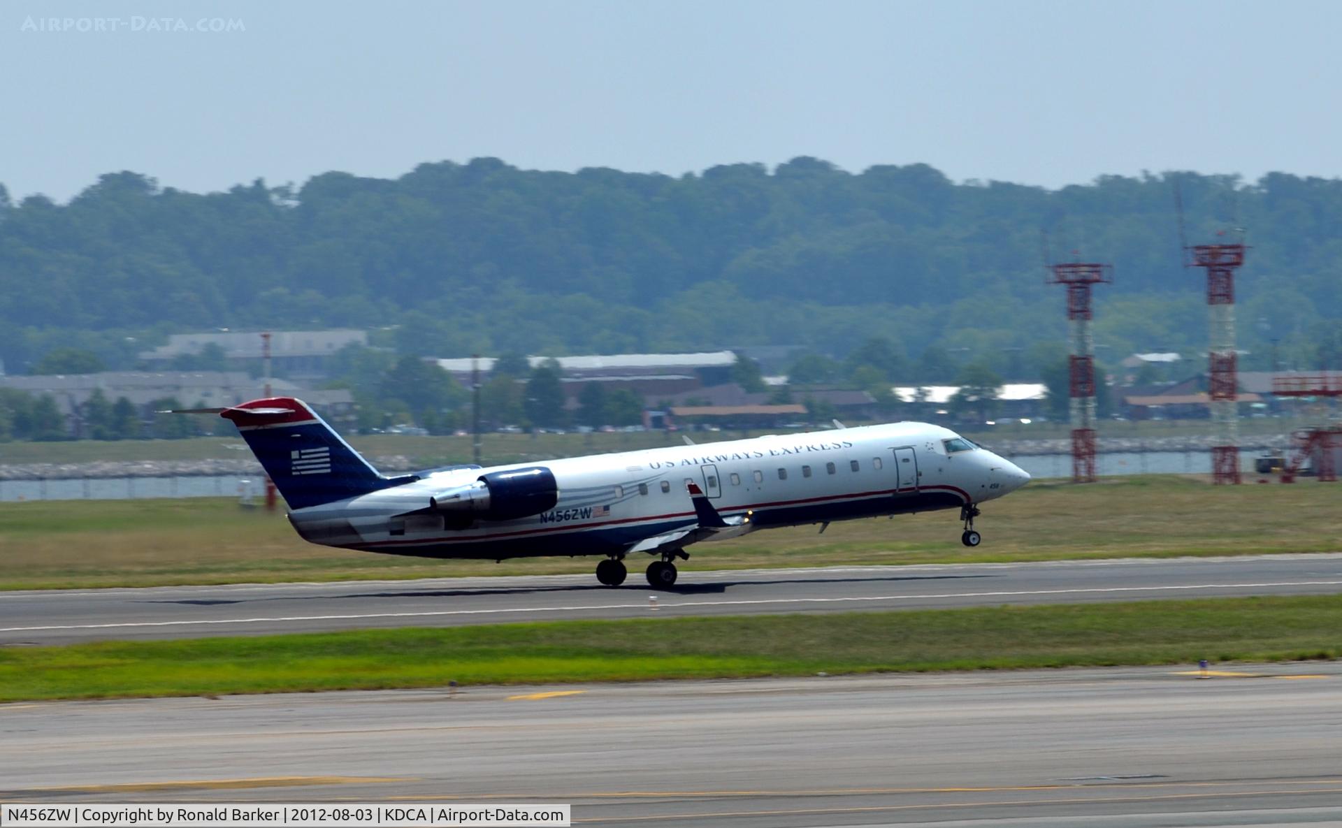 N456ZW, 2003 Bombardier CRJ-200LR (CL-600-2B19) C/N 7849, Takeoff DCA