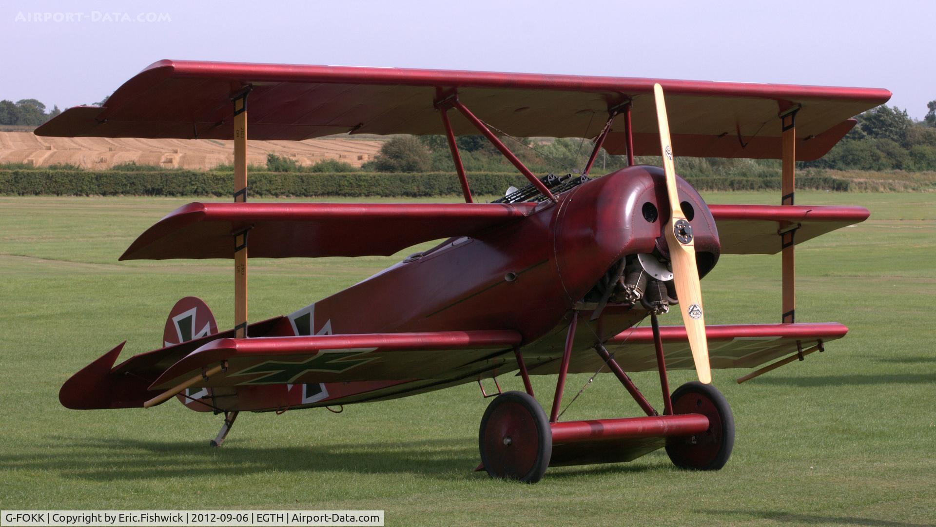G-FOKK, 2006 Fokker Dr.1 Triplane Replica C/N PFA 238-14253, 3. G-FOKK at The Shuttleworth Collection, Sept. 2012