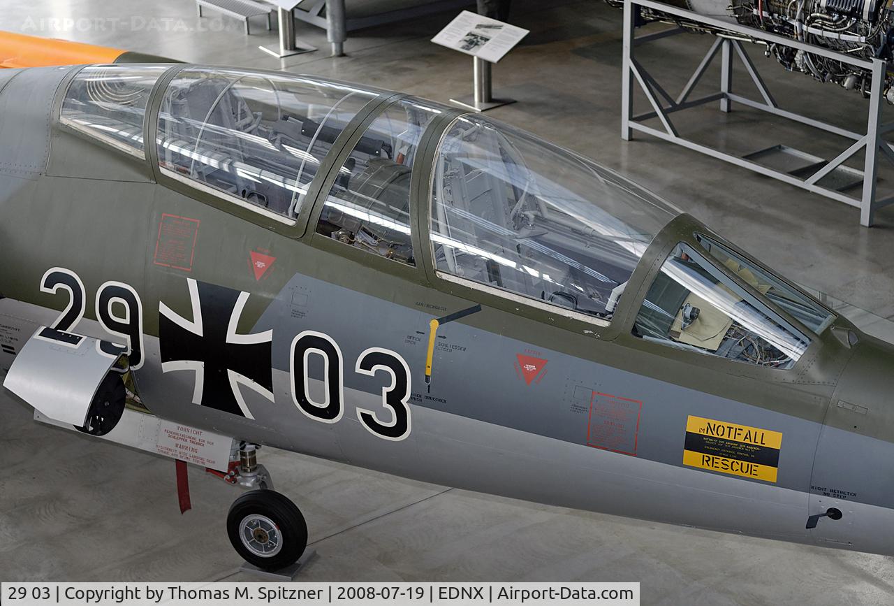 29 03, Lockheed F-104TF Starfighter C/N 583F-5049, German Air Force 29+03 in static display at EDNX