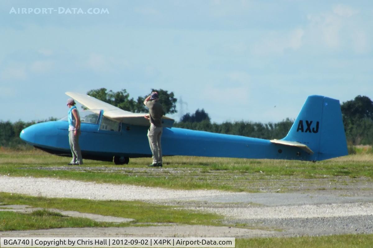 BGA740, 1956 Slingsby T-42B Eagle 2 C/N 994, Wolds Gliding Club at Pocklington Airfield