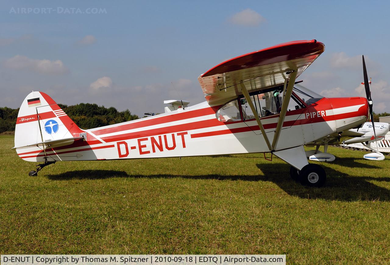 D-ENUT, 1953 Piper PA-18-95 Super Cub C/N 18-7260, D-ENUT parked at EDTQ Flugplatzfest 2010