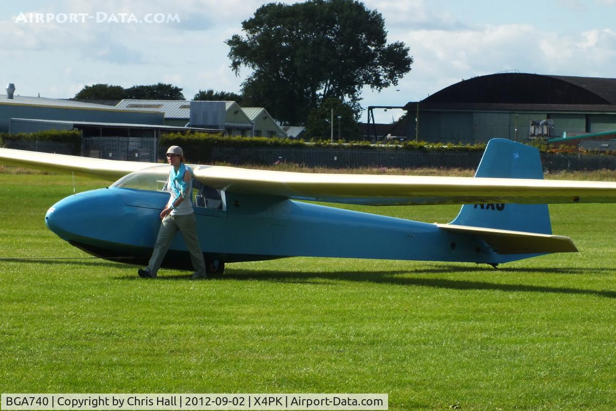 BGA740, 1956 Slingsby T-42B Eagle 2 C/N 994, Wolds Gliding Club at Pocklington Airfield