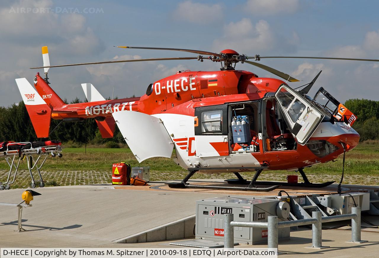 D-HECE, Eurocopter-Kawasaki BK-117B-2 C/N 7244, DRF D-HECE awaiting it's next rescue service at it's operating base EDTQ / Pattonville