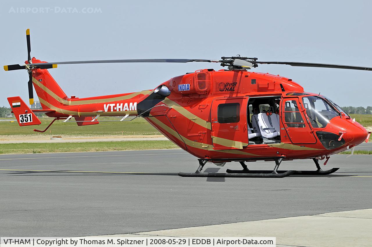 VT-HAM, Hindustan Aeronautics Dhruv C/N DS-35, VT-HAM parked at SXF ramp. ILA 2008.