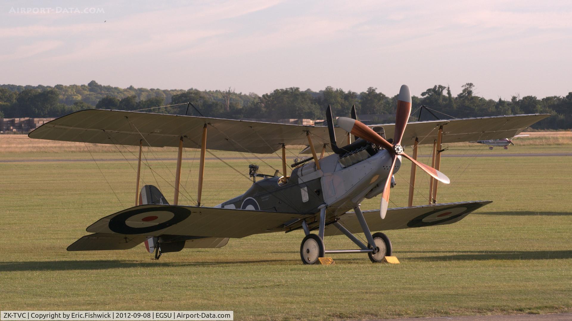 ZK-TVC, 2012 Royal Aircraft Factory RE-8 Replica C/N 0002, 3. ZK-TVC (in IX Sqn. colours) in the evening sunshine at The Duxford Air Show, Sept. 2012.