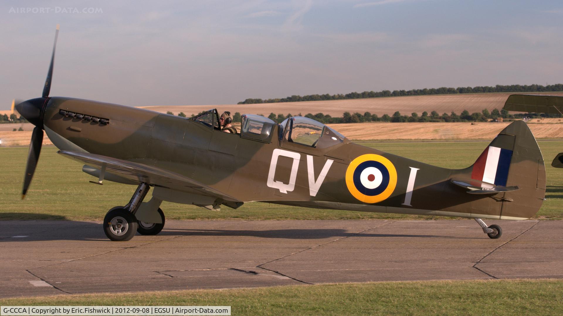 G-CCCA, 1944 Supermarine 509 Spitfire TR.IXc C/N CBAF.9590, 1. G-CCCA at The Duxford Air Show, Sept. 2012.