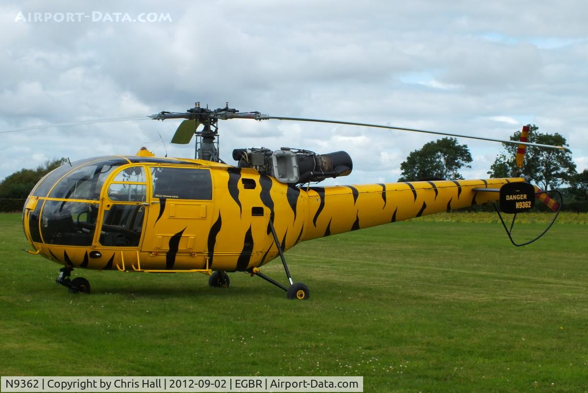 N9362, 1970 Aerospatiale SA-316B Alouette III C/N 1739, At the Real Aeroplane Club's Wings & Wheels fly-in, Breighton